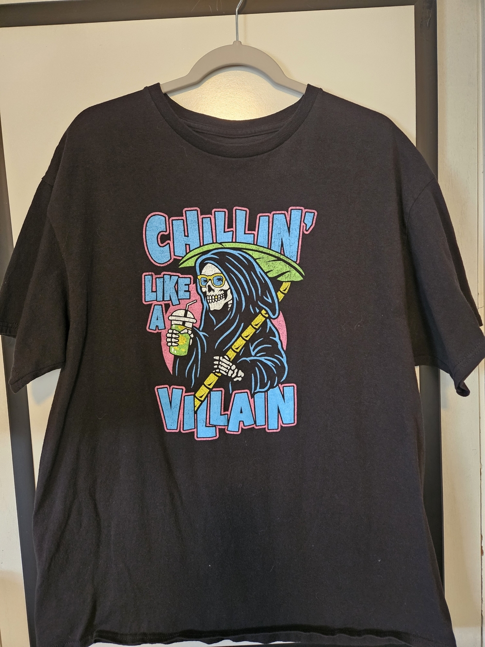 Men's Black 'Chillin' Like a Villain' Graphic Tee